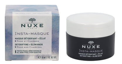Mascarilla Nuxe Insta-Masque Detoxificante + Iluminadora 50ml - Mascarilla facial detoxificante con carbón y agua de rosas para todo tipo de piel