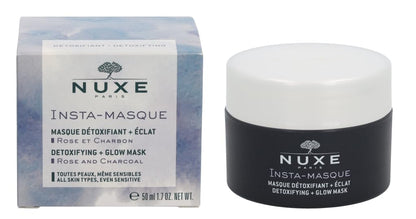 Mascarilla Nuxe Insta-Masque Detoxificante + Iluminadora 50ml - Mascarilla facial detoxificante con carbón y agua de rosas para todo tipo de piel