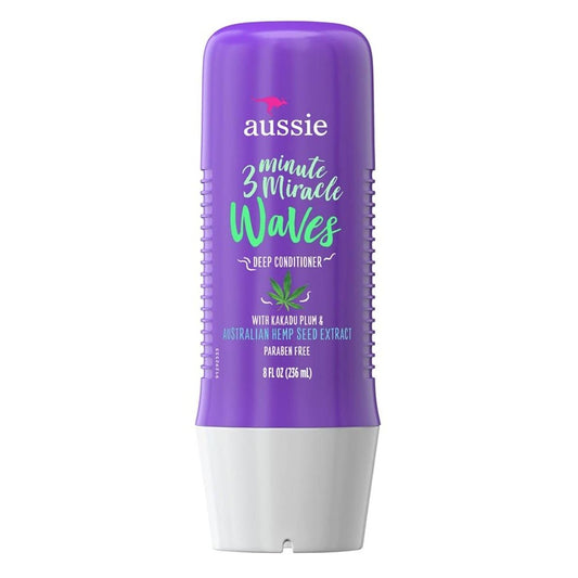 Aussie 3 Minute Miracle Waves Deep Conditioner 8 Oz Shampoo & Conditioner Pasteur Pharmacy