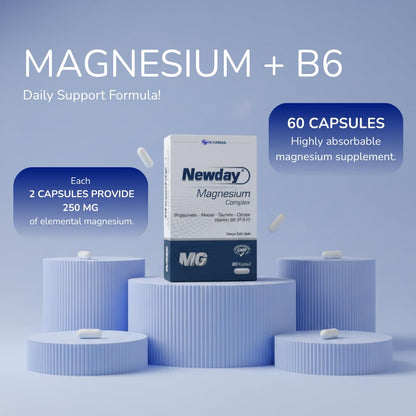 Complejo de Magnesio Newday - 60 Cápsulas