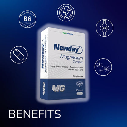 Complejo de Magnesio Newday - 60 Cápsulas