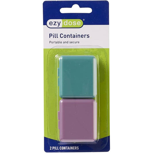 Ezy Dose Compact Pill Organizer, 4 Compartments – Pocket-Sized Travel Pill Box Health Care Pasteur Pharmacy