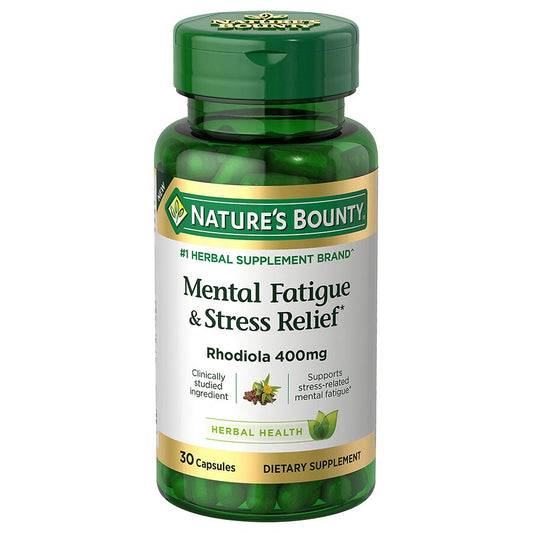Nature's Bounty Rhodiola 400 Mg Mental Fatigue & Stress Relief 30 Capsules Personal Care Pasteur Pharmacy