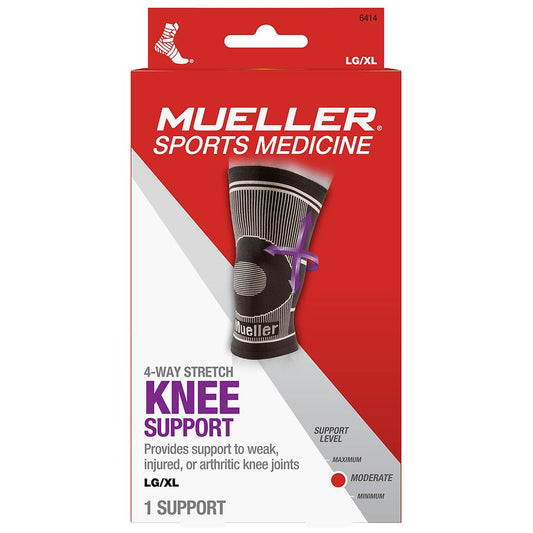 Mueller Sport Care, 4-Way Knee Support, Large Plumbing Fittings & Supports Pasteur Pharmacy
