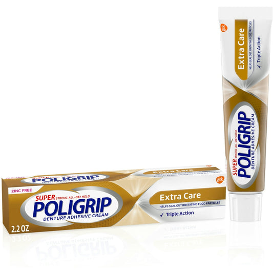 Super Poligrip® Extra Care Denture Adhesive Cream – 2.2 Ounce Oral Care Pasteur Pharmacy