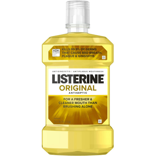 Listerine Original Antiseptic Mouthwash, Germ-Killing Oral Rinse for Plaque & Gingivitis - 1.5 Liters Mouthwash Pasteur Pharmacy