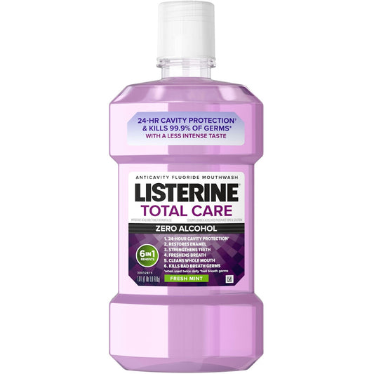Listerine Total Care Zero Alcohol Fresh Mint Anticavity Fluoride Mouthwash - 33.8 Fl Oz Mouthwash Pasteur Pharmacy