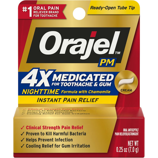 Orajel Pm Long Lasting Toothache Pain Relief Cream 0.25 Oz Health & Beauty Pasteur Pharmacy