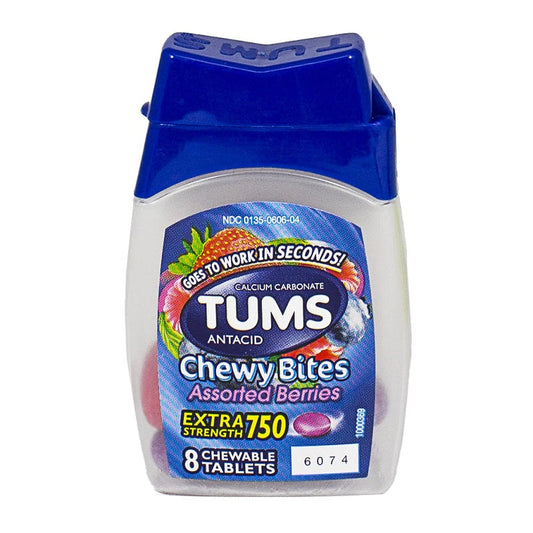 Tums Antacid Extra Strength Chewy Bites Assorted Berries 8Ct Health & Beauty Pasteur Pharmacy