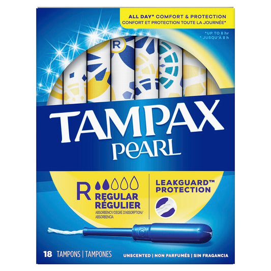 Tampax Pearl Tampons, Plastic Applicator, Regular Absorbency Tampons Pasteur Pharmacy