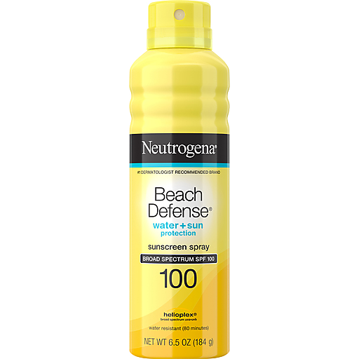 Neutrogena Beach Defense Sunscreen Spray With SPF 100, 6.5 Oz Sunscreen Pasteur Pharmacy