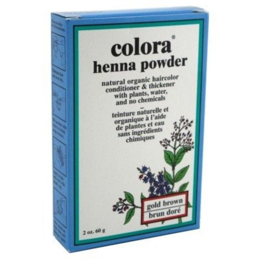 Colora Henna Powder Hair Color Gold Brown - 2 Oz Hair Color Pasteur Pharmacy