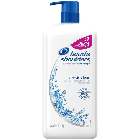 Head & Shoulders Classic Clean Dandruff Shampoo 33.8 Fl Oz Shampoo Pasteur Pharmacy
