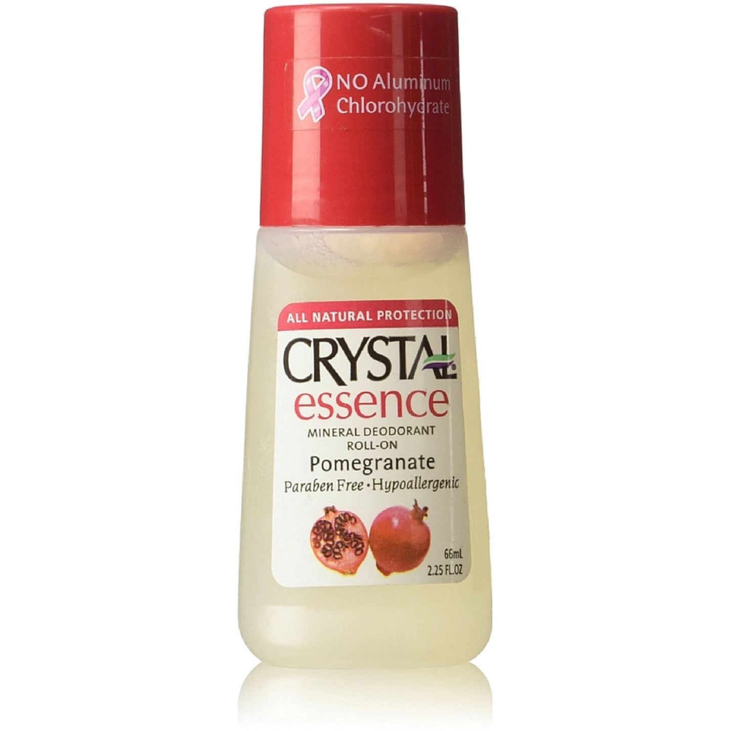Crystal Essence Mineral Deodorant Roll On Pomegranate By DEODORANTS, 2.25 Fl Oz Deodorant Pasteur Pharmacy