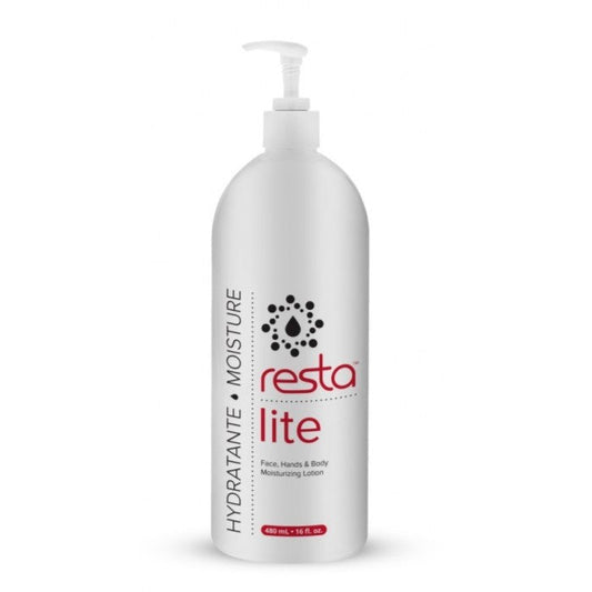 Loción Elta MD Resta Lite, envase con dosificador de 16 oz