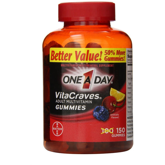 One A Day Vitacraves Gummies Adult Multivitamin 150 Ea Bottle Vitamins & Supplements Pasteur Pharmacy