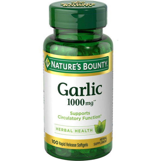 Nature's Bounty Herbal Health Odorless Garlic Extract Rapid Release Softgels, 1000 Mg Vitamins & Supplements Pasteur Pharmacy