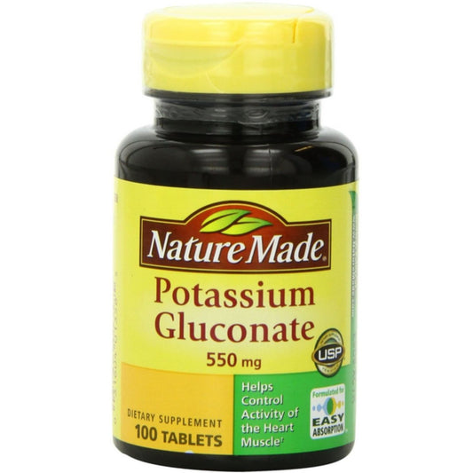 Nature Made Potassium Gluconate 550 Mg Tablets Vitamins & Supplements Pasteur Pharmacy