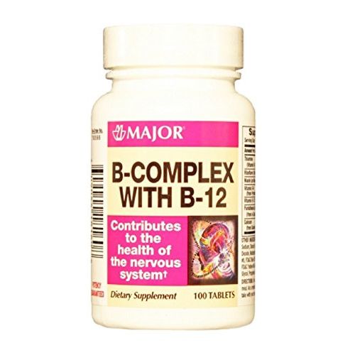 Major Vitamin B-Complex With B-12 100 Tablets Vitamins & Supplements Pasteur Pharmacy