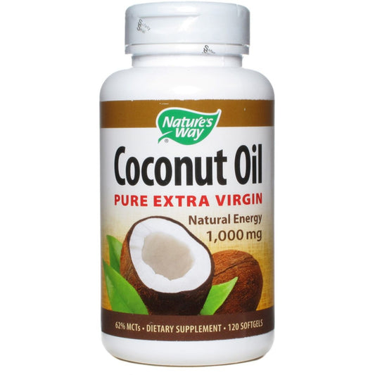 Nature's Way Coconut Oil Pure Extra Virgin 1000 Mg, 120 Softgels Vitamins & Supplements Pasteur Pharmacy