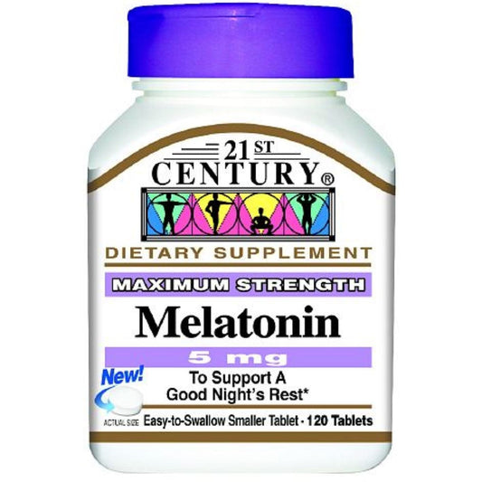 21st Century® Melatonin Maximum Strength – 5 mg (120 Tablets) Vitamins & Supplements Pasteur Pharmacy