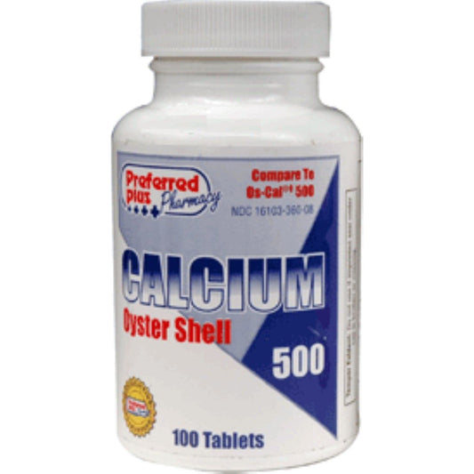 Preferred Plus 4 Pack - De Calcio Tabletas De 500 Mg, Concha De Ostra Pasteur Pharmacy