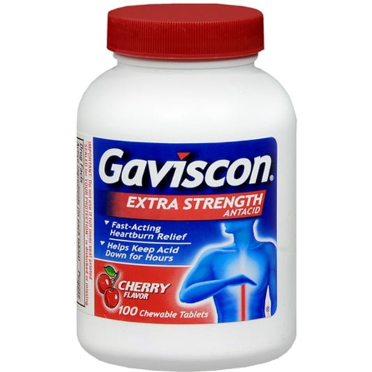 Gaviscon Antacid - Extra Strength - Chewable Tablets - Cherry Flavor Health & Beauty Pasteur Pharmacy