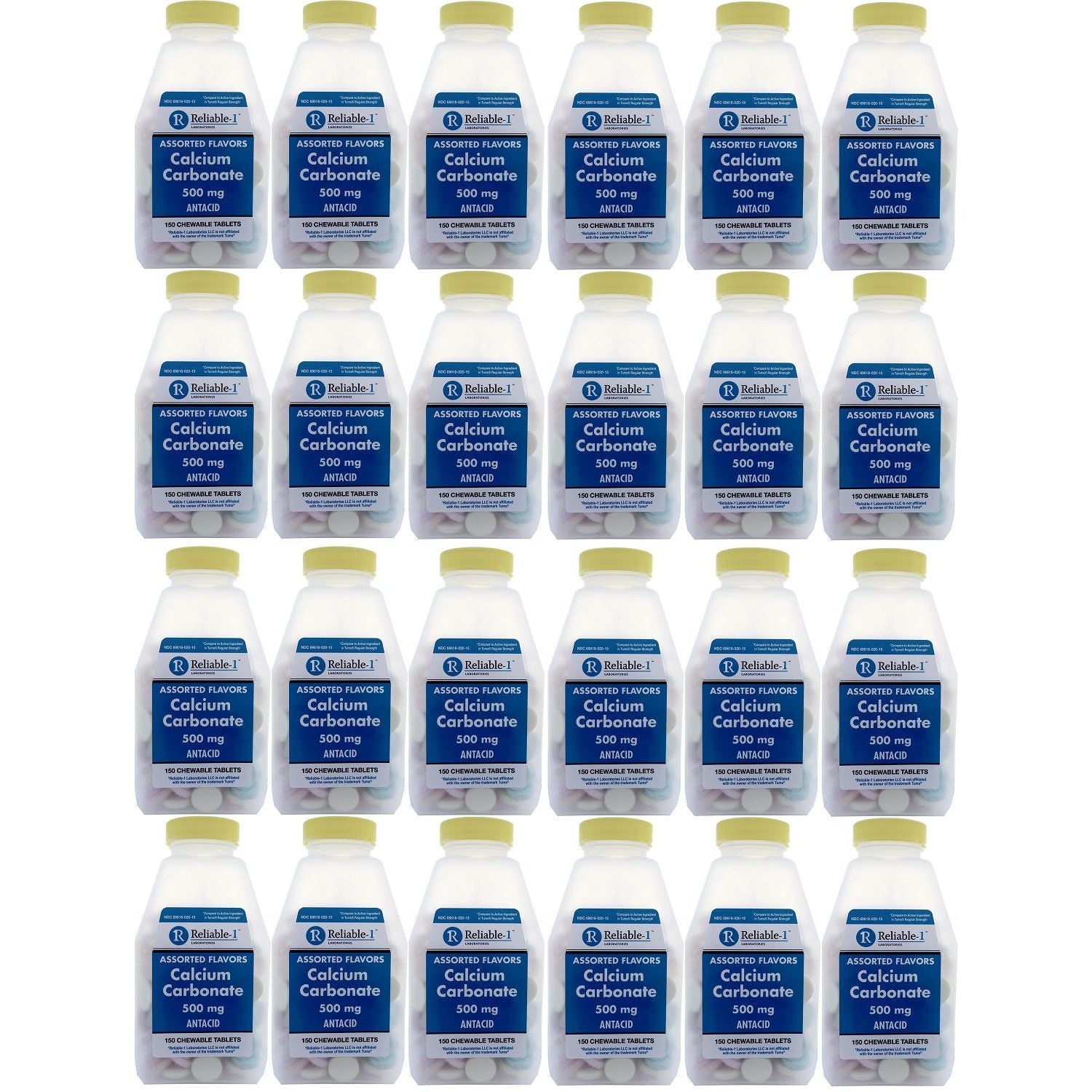 Reliable1 Calcium Carbonate 500mg- 150 Chewable Tablets Reliable 1 Health Care Pasteur Pharmacy
