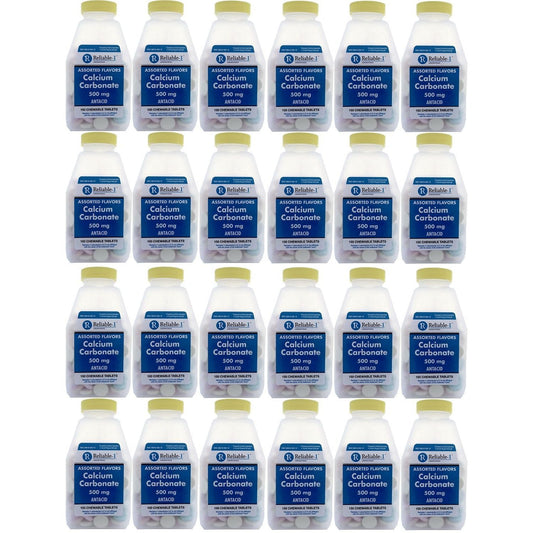Reliable1 Calcium Carbonate 500mg- 150 Chewable Tablets Reliable 1 Health Care Pasteur Pharmacy
