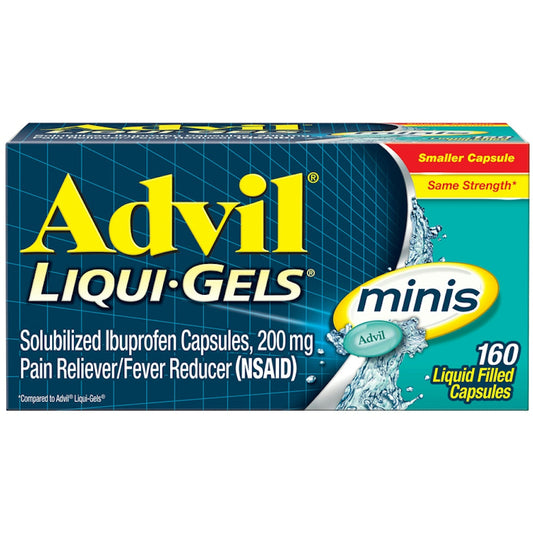 Advil Pain Reliever/Fever Reducer, 200 Mg, Minis, Liquid Filled Capsules Health & Beauty Pasteur Pharmacy