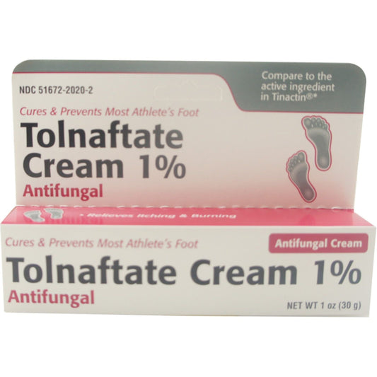 Taro Tolnaftate Antifungal Cream 1%, Maximum Strength, 1 oz (30g) Foot Care Pasteur Pharmacy