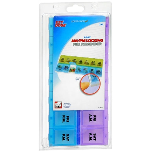 Ezy Dose Weekly AM/PM Locking Pill Planner - 2XL (Each) Personal Care Pasteur Pharmacy