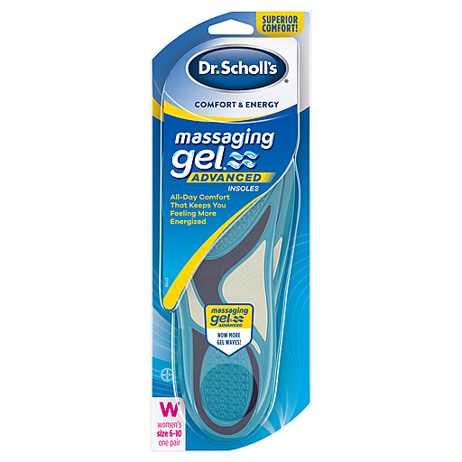 Dr. Scholl's Comfort And Energy Massaging Gel Insoles For Women, Size 6-10, 1 Pair Personal Care Pasteur Pharmacy