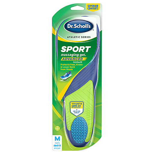 Dr. Scholl's Athletic Series Insoles, Sport, With Massaging Gel, Men's Size 8-14 Personal Care Pasteur Pharmacy