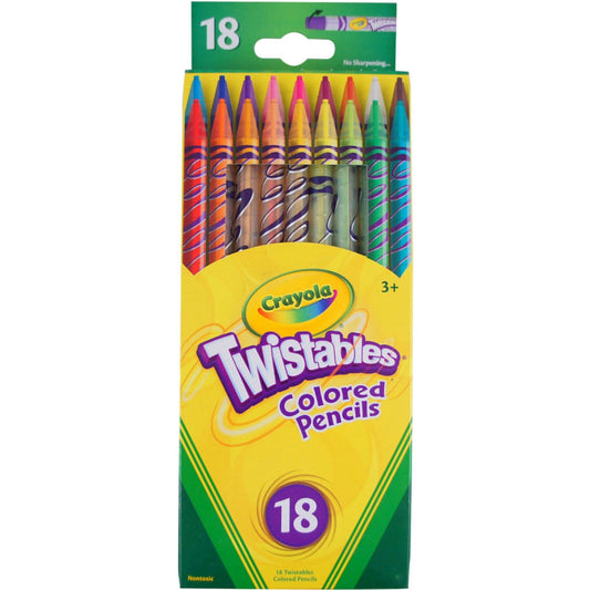 Crayola Twistables Colored Pencils,18 Assorted Colors/Pack Arts & Crafts Pasteur Pharmacy