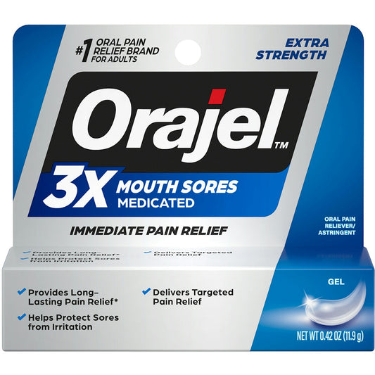 Orajel Gel Extra Strength 3X Medicated Mouth Sores 0.42 Oz Health & Beauty Pasteur Pharmacy