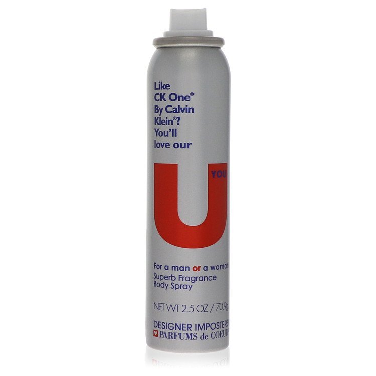 Designer Imposters U You by Parfums De Coeur Deodorant Body Spray (Unisex Tester) 2.5 oz (Women)