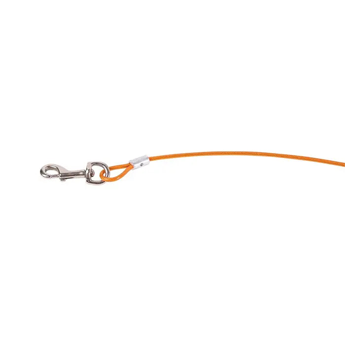M-Pets Strong Garden Tie-Out Cable for Dogs Orange 4.5m