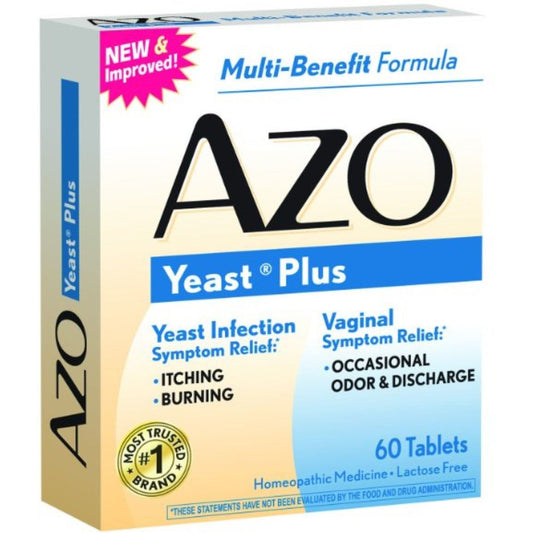 Azo Multi Symptom Formula Yeast Plus Dual Relief Tablets Yeast Pasteur Pharmacy