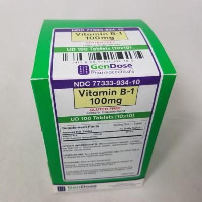 Gendose Vitamin B-1 100 Mg Tab 100 (10X10) Ud Vitamins & Supplements Pasteur Pharmacy
