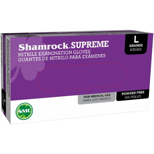 BAZIC Products Blue Nitrile Examination Gloves, Shamrock Powder Free, Small Medical Pasteur Pharmacy