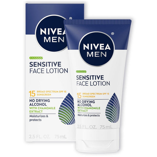 Nivea Men Sunscreen, Sensitive, Protective Lotion, Broad Spectrum SPF 15 Sunscreen Pasteur Pharmacy