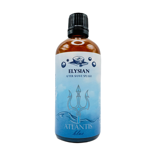 Elysian Atlantis Blue Shaving Collection Shaving Set Pasteur Pharmacy Aftershave Splash 3.4 oz
