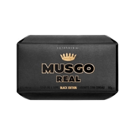 Musgo Real Soap On A Rope Black Edition 190 6.7 Oz Bar Soap Pasteur Pharmacy