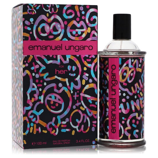 Emanuel Ungaro For Her Eau de Parfum 3.4 oz bottle and box