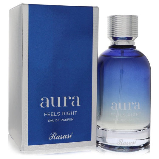 Rasasi Aura Feels Right by Rasasi Eau De Parfum Spray (Unisex) 3.3 oz (Men) Rasasi Rasasi
