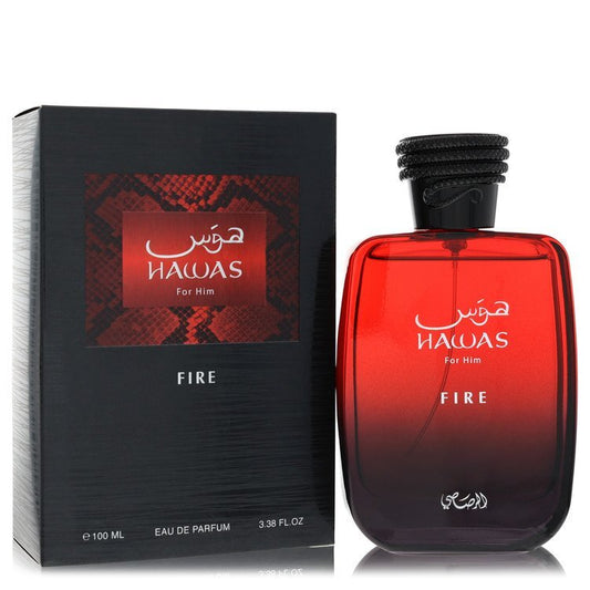 Hawas Fire by Rasasi Eau De Parfum Spray 3.3 oz (Men) Rasasi Rasasi