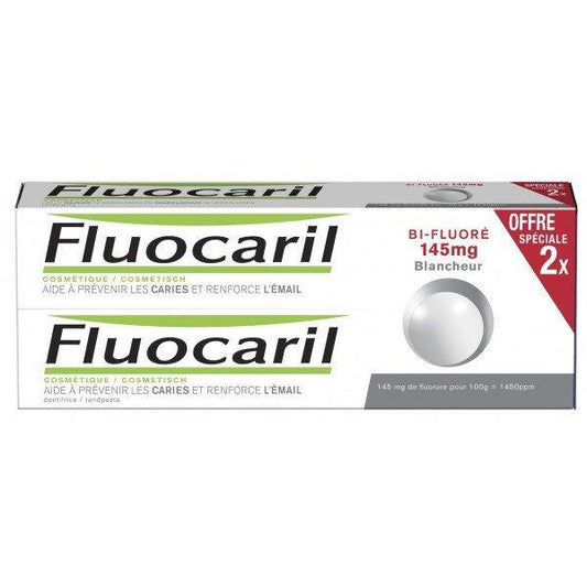Fluocaril Dentifrice 2x75 Ml Bi-fluoré 145mg Blancheur Cosmetics Pasteur Pharmacy