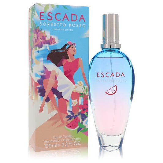 Escada Sorbetto Rosso by Escada Eau De Toilette Spray (Limited Edition Unboxed) 3.3 oz (Women)