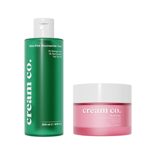 Duo hydratant matifiant Cream Co. : hydrate et régule l'excès de sébum pour les peaux grasses à mixtes - Soin visage abordable